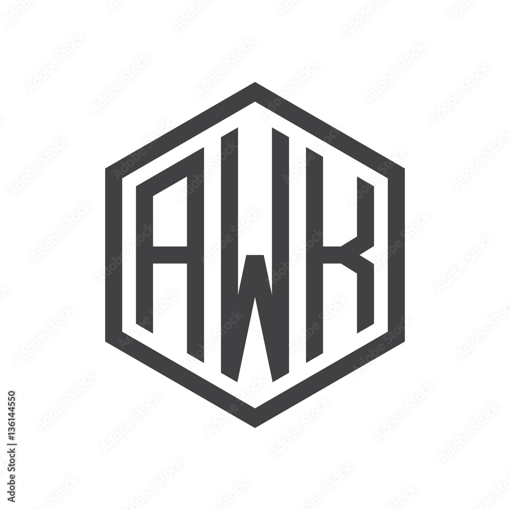 initial three letter logo hexagon black initial three letter logo hexagon black