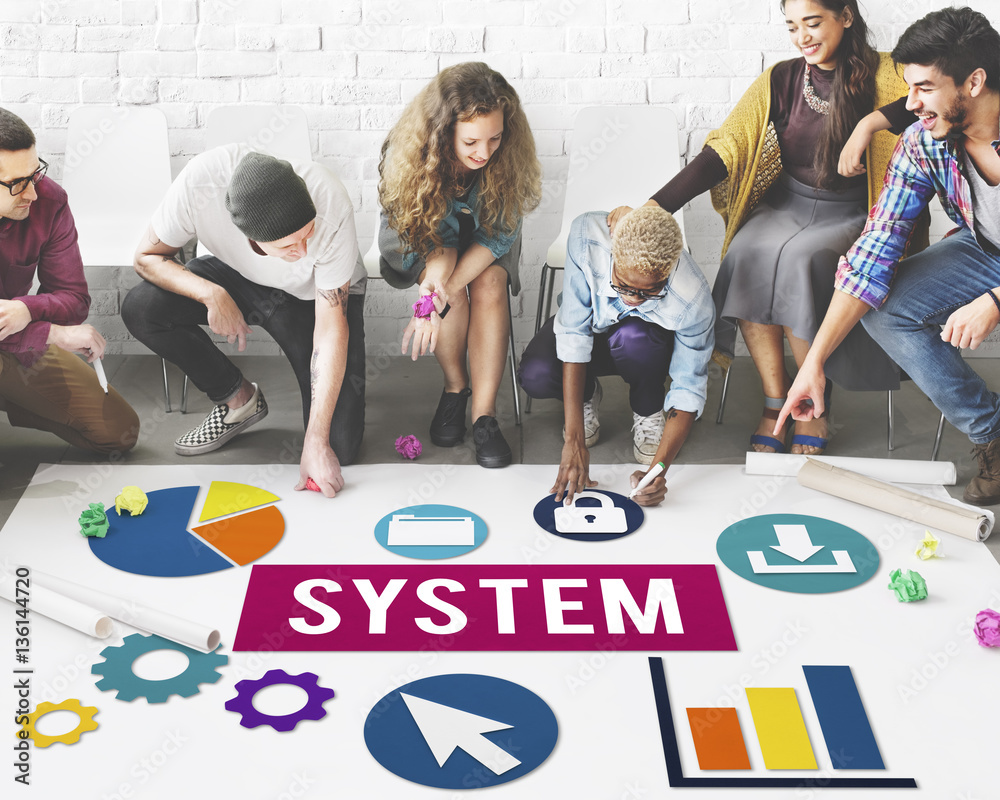 Obraz premium System Structure Technology Graphic Concept