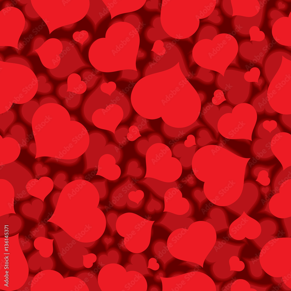 Seamless Flat Blurred Heart Pattern Vector Seamless Flat Blurred Heart Pattern Vector