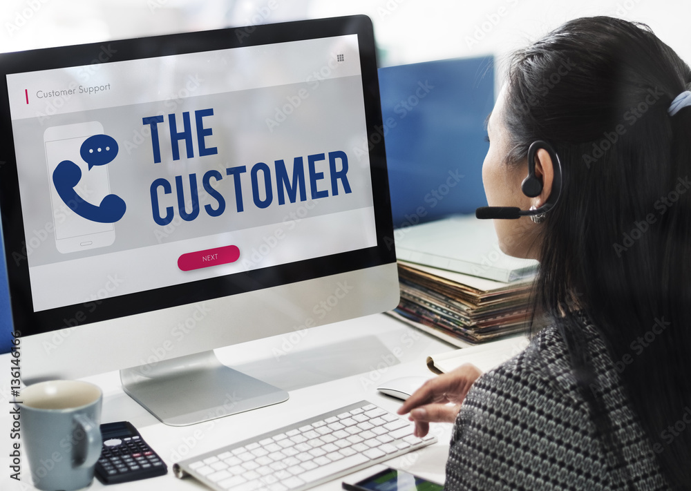 Customer Communication Phone Icon Concept