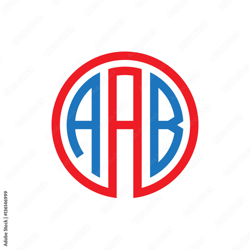 initial three letter logo circle red blue initial three letter logo circle red blue