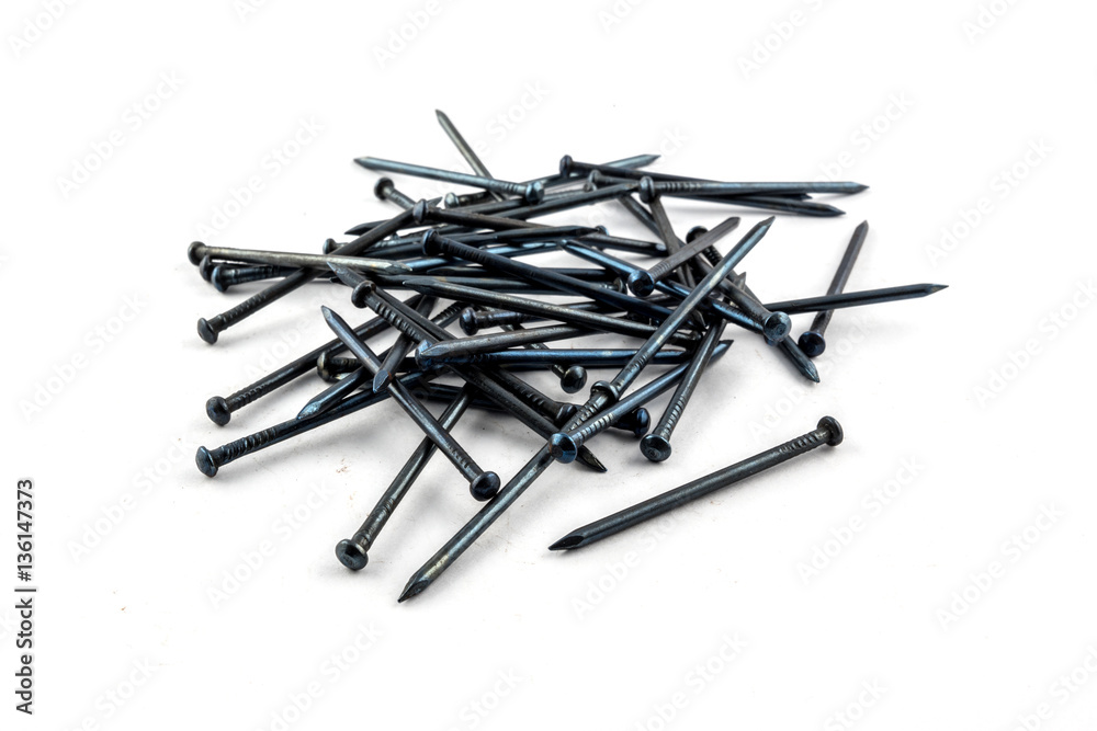 Wood nails isolated on a white background. Wood nails isolated on a white background.