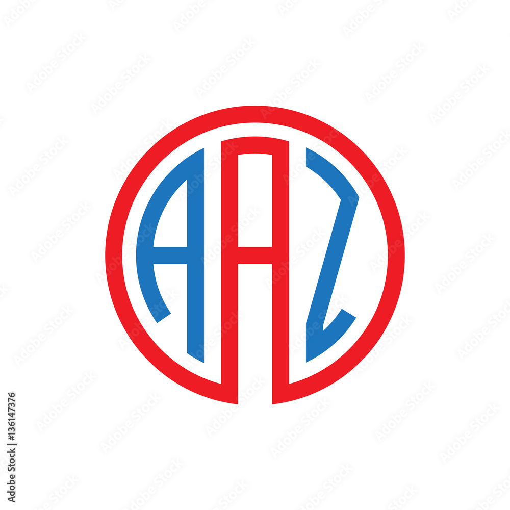 initial three letter logo circle red blue initial three letter logo circle red blue