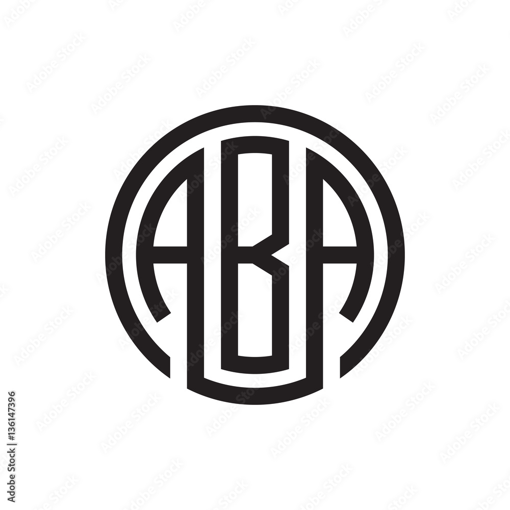 initial three letter logo circle black initial three letter logo circle black