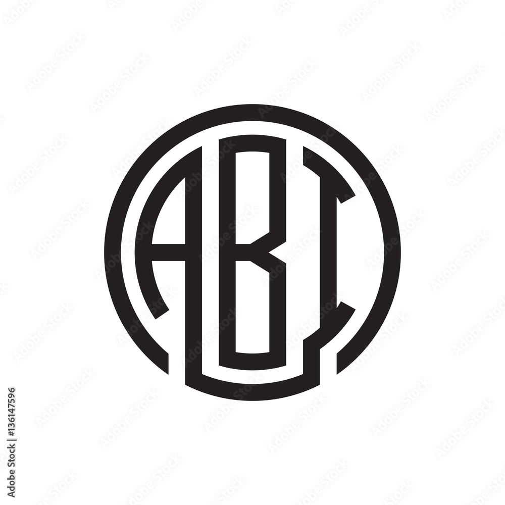 initial three letter logo circle black initial three letter logo circle black