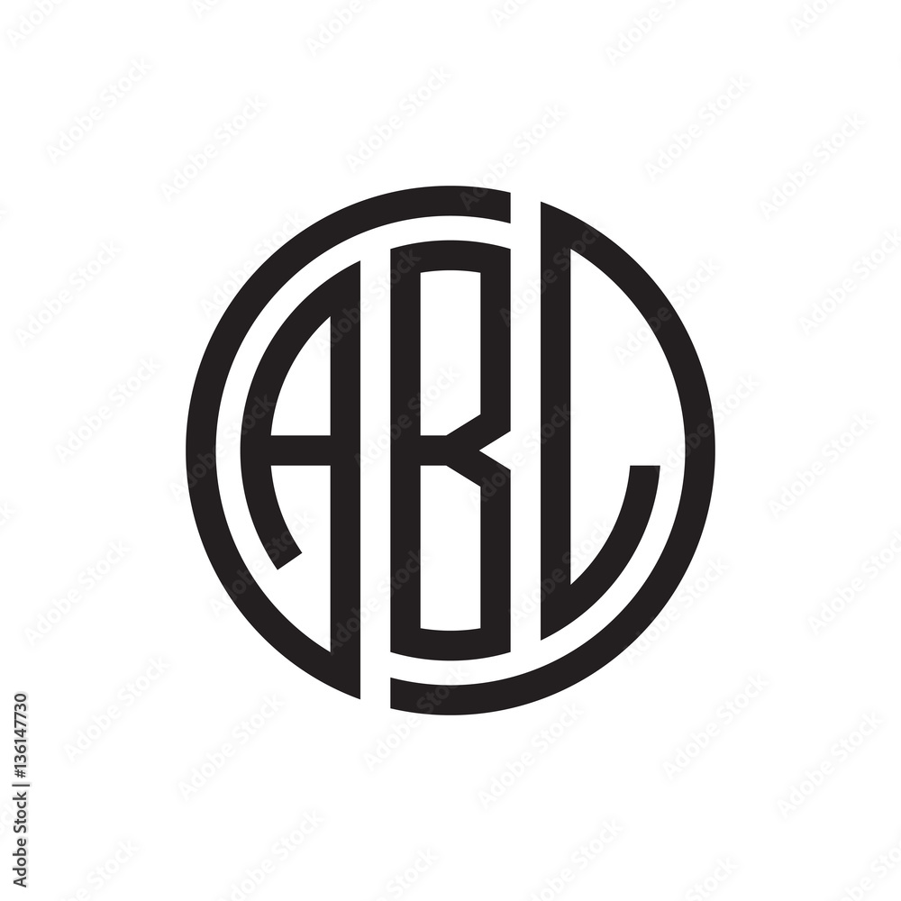 initial three letter logo circle black initial three letter logo circle black