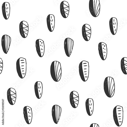 Abstract black and white seamless pattern. Vector illustration