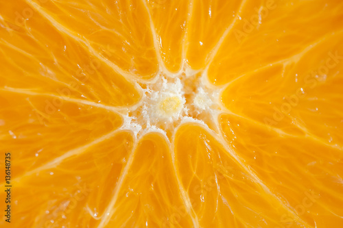 Macro image of ripe orange