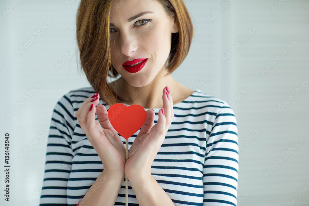 Woman on Valentine's Day Woman on Valentine's Day