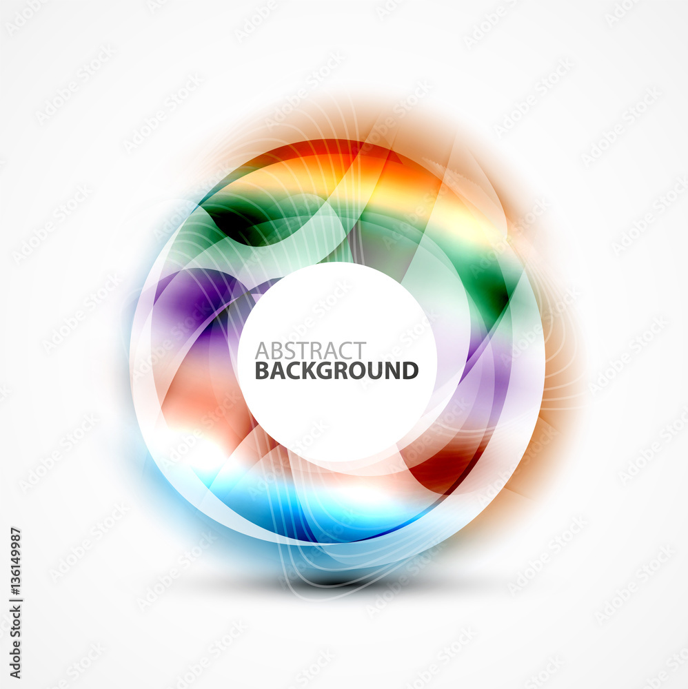 Fototapeta premium Shiny blurred cicrle template