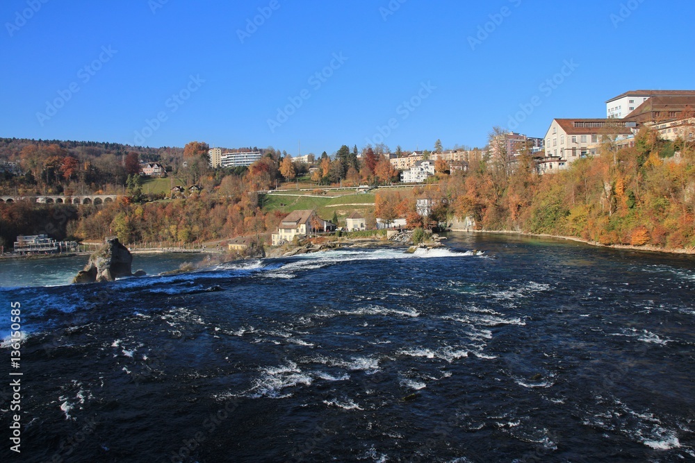 Rhine falls view from above