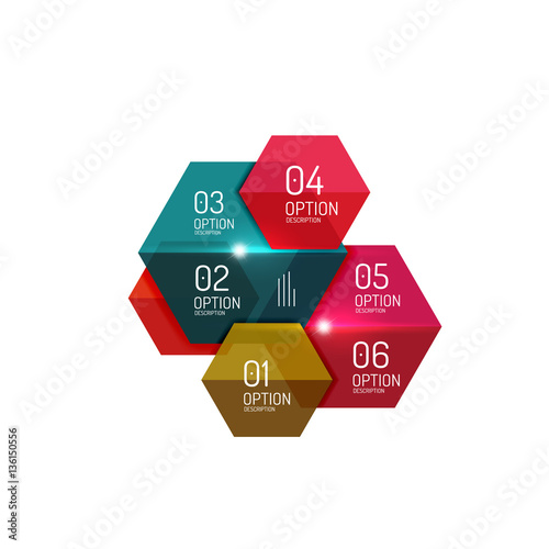 Free Download Hexagone infographic diagram templates - GFXLoad
