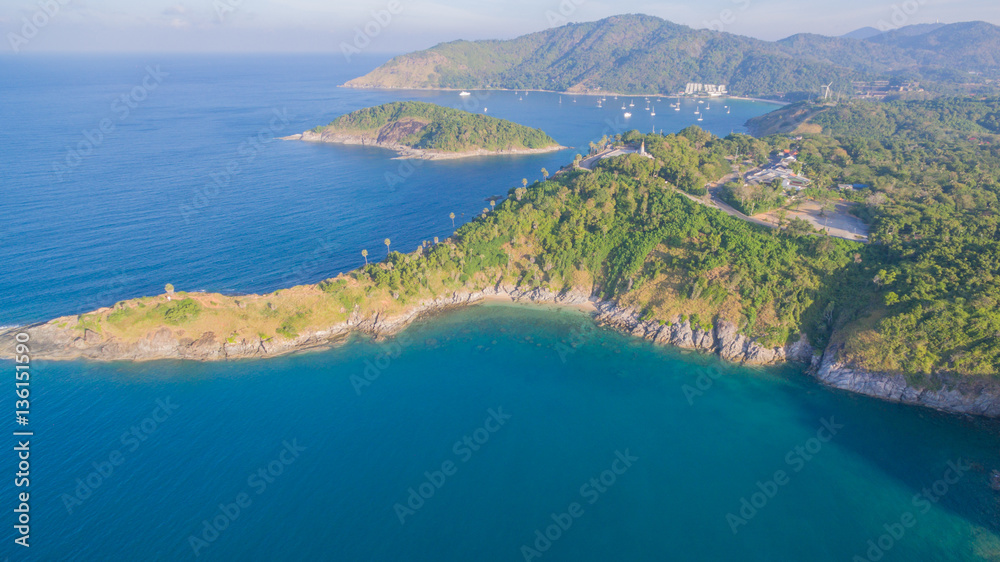 aerial photography around Phomthep cape viewpoint