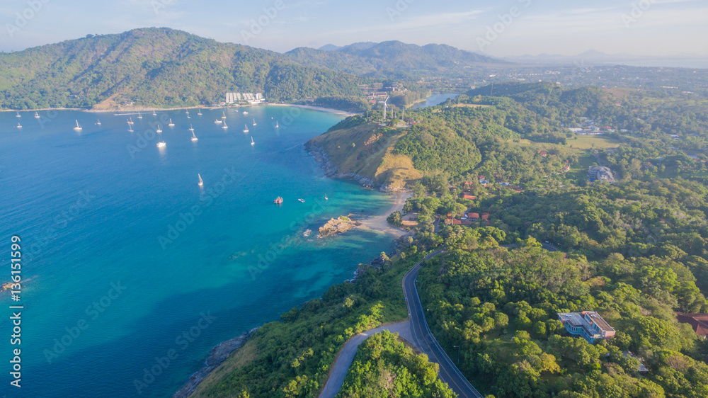 aerial photography around Phomthep cape viewpoint