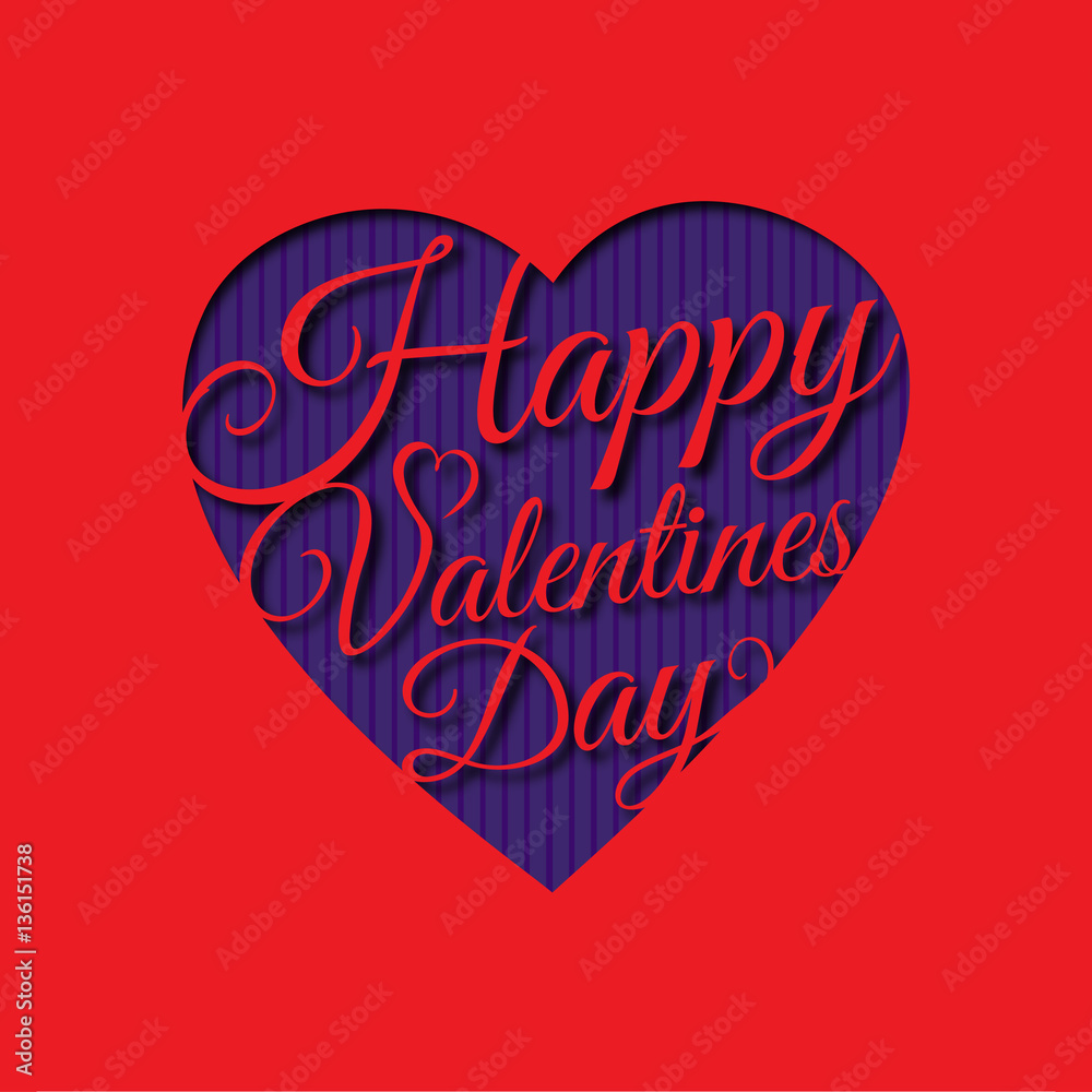 Happy Valentine s day abstract romantic background with cut congratulation in heart shape on red background. Happy Valentine s day abstract romantic background with cut congratulation in heart shape on red background.