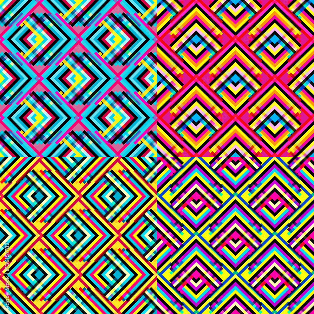 collection of colored geometric seamless backgrounds collection of colored geometric seamless backgrounds