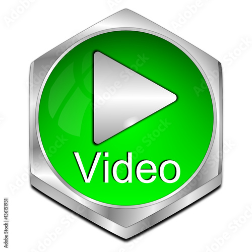 Play Video Button - 3D illustration