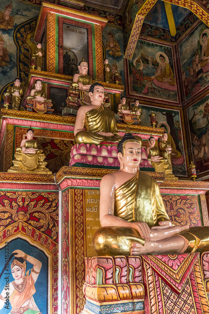 Buddhas statues in a temple, Ho Chi Minh City, Vietnam