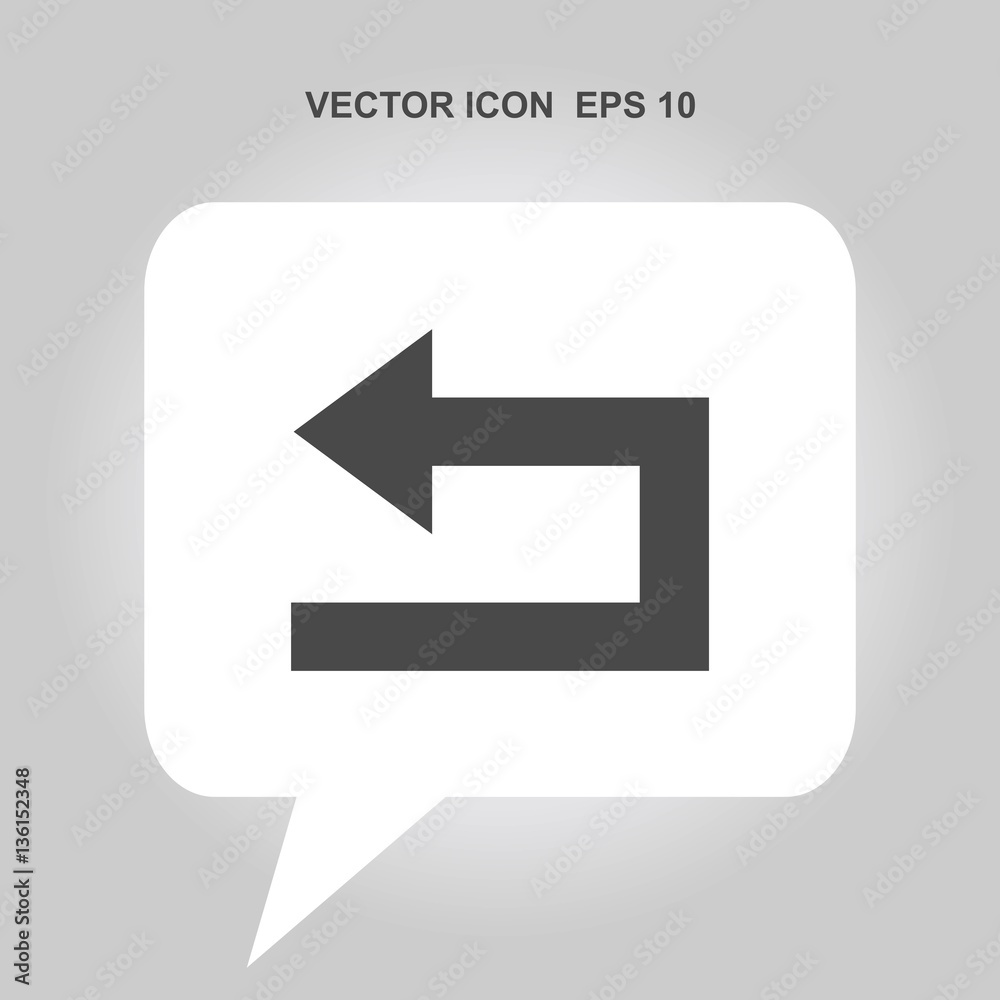arrow back vector icon