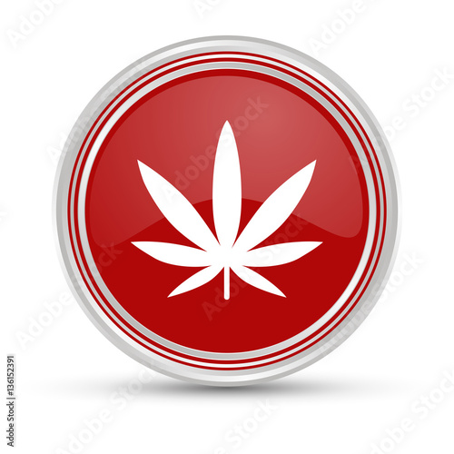 Roter Button - Cannabis - Hanf - Marijuana