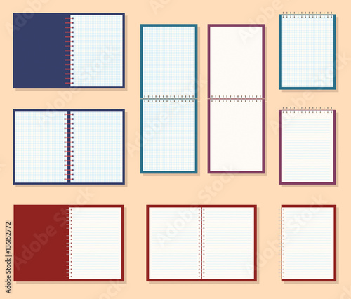 Icon of a Notebook with spring, vector.