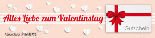 Valentinstag Gutschein Header
