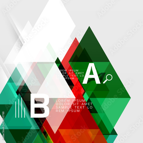 Abstract triangles and lines vector