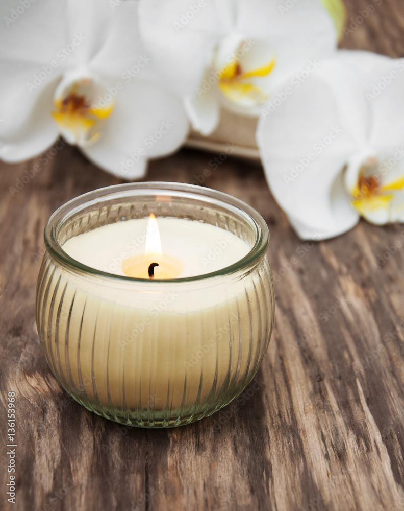 Spa products with orchids Spa products with orchids