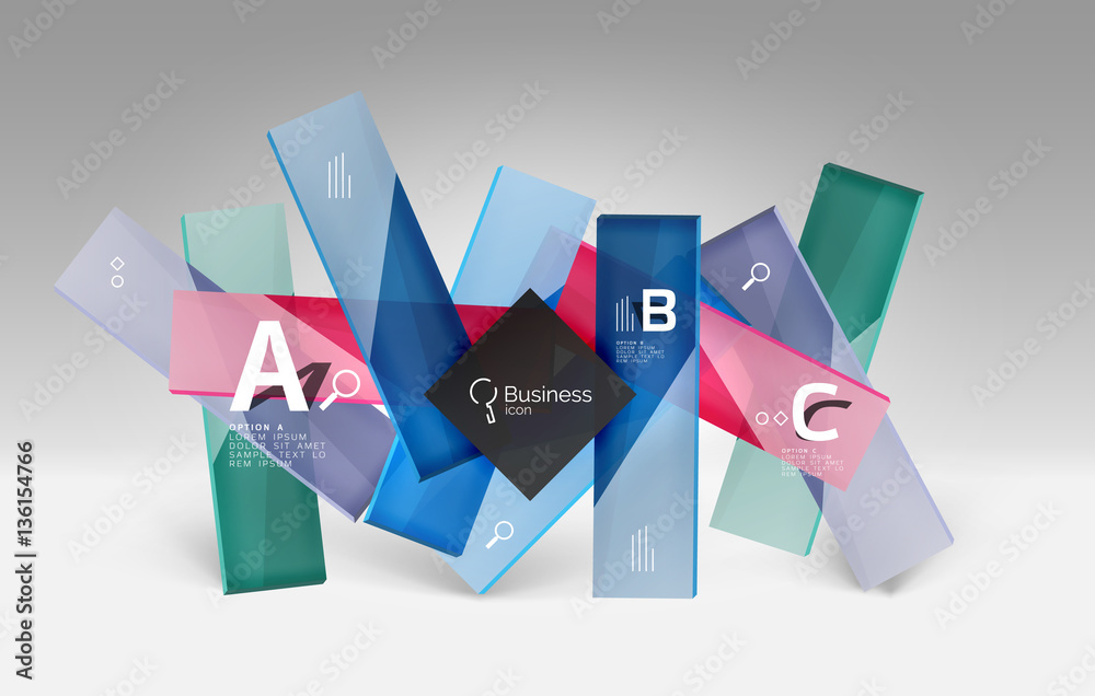Vector 3d geometric abstract background template Vector 3d geometric abstract background template