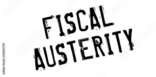 Fiscal Austerity rubber stamp. Grunge design with dust scratches. Effects can be easily removed for a clean, crisp look. Color is easily changed.