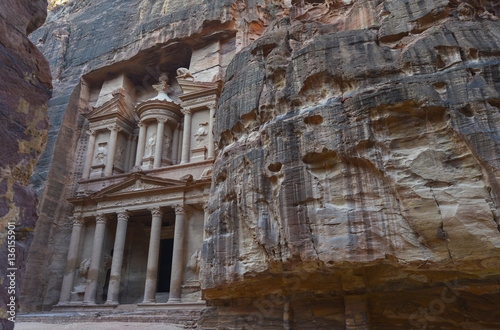 Tesoro, Al-Khazneh, en la ciudad antigua de Petra, Jordania