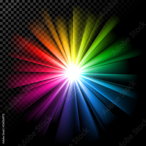 Bright multicolor rays abst...
