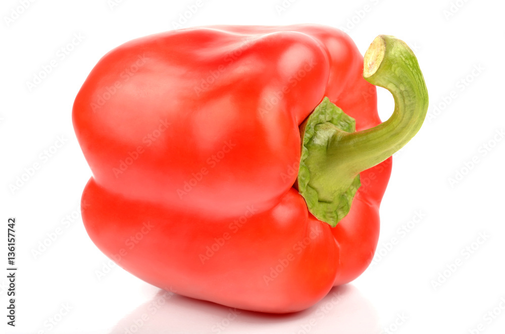 Red pepper on white background Red pepper on white background
