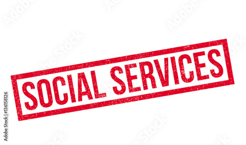 Social Services rubber stamp. Grunge design with dust scratches. Effects can be easily removed for a clean, crisp look. Color is easily changed.