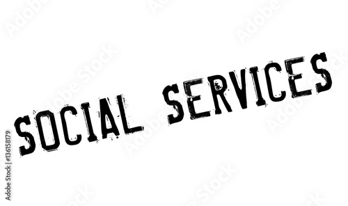 Social Services rubber stamp. Grunge design with dust scratches. Effects can be easily removed for a clean, crisp look. Color is easily changed.