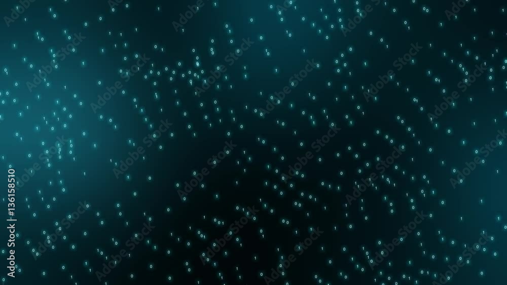 Binäre Zahlen Codes Bewegen sich im Raum