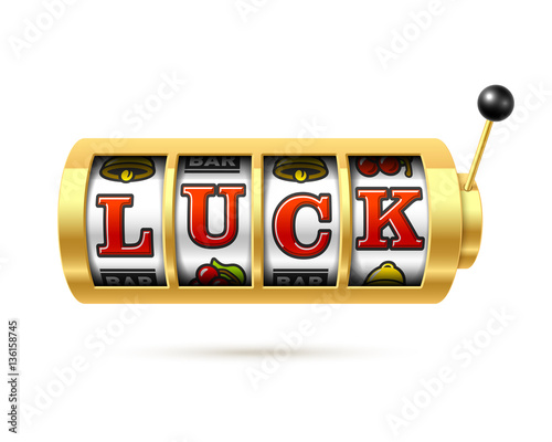 Luck word on slot machine