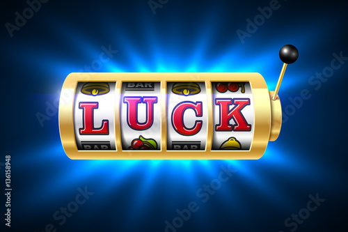 Slot machine with luck word