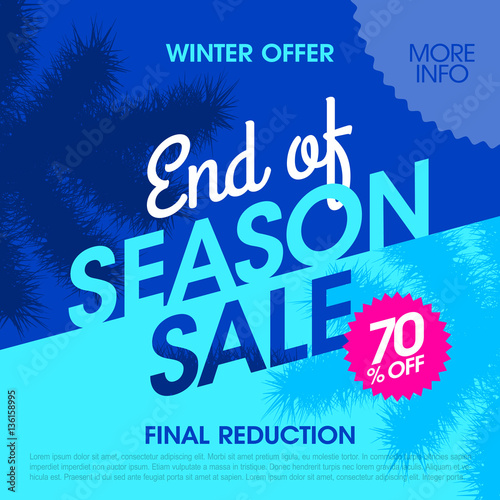 Winter offer end of season sale banner