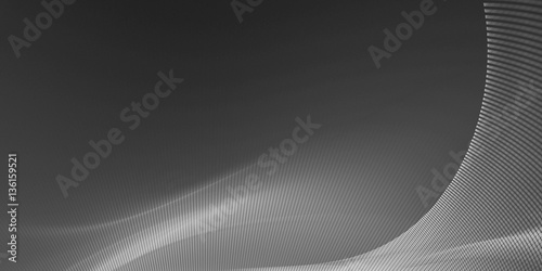 Abstract white wave on black background