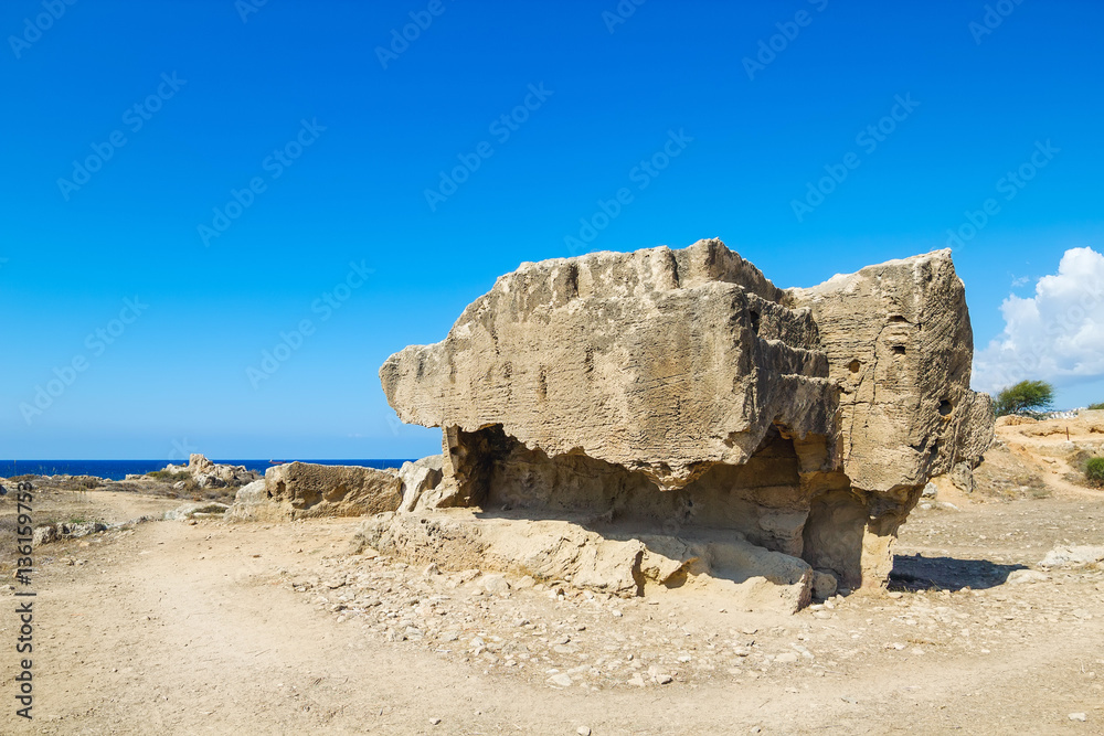 Ancient remains in the Tombs of the Kings archaeologica place at