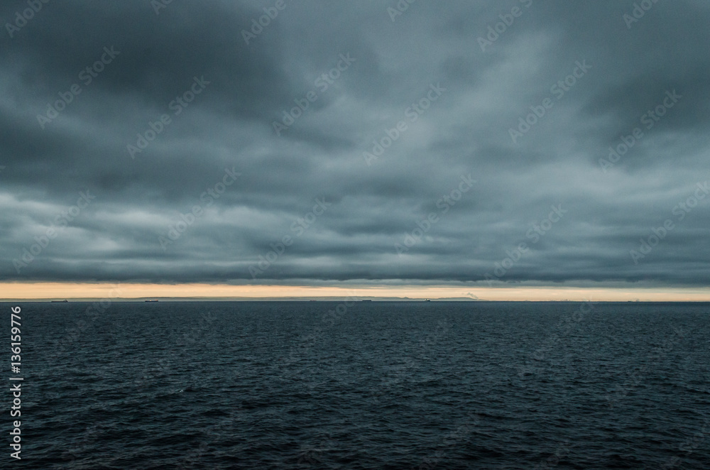 Nordsee, Sonnenaufgang, Wolken