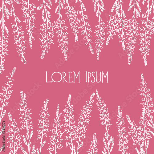 Hand drawn heather card