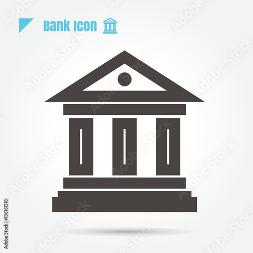icon bank vector on white bakcground