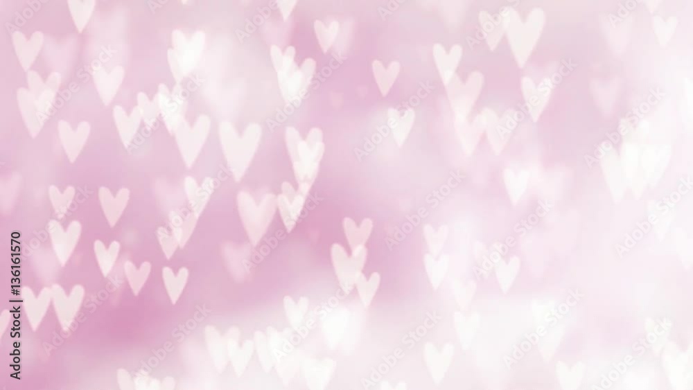 Valentines day or wedding abstract blurred background with falling hearts. Glittering bokeh lights. Love concept. Festive graphic HD animation. Valentines day or wedding abstract blurred background with falling hearts. Glittering bokeh lights. Love concept. Festive graphic HD animation.