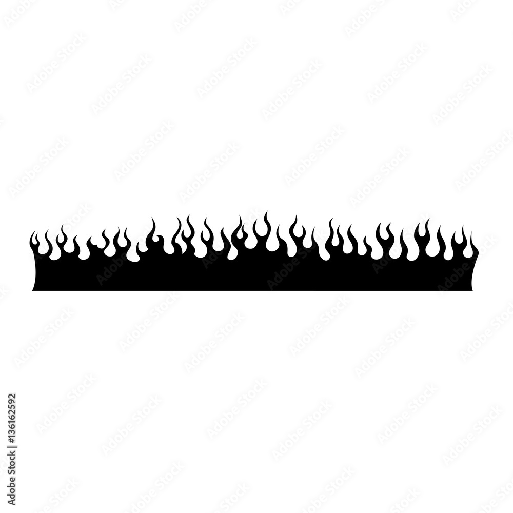 fire icon flames vector illustration - isolated sign fire