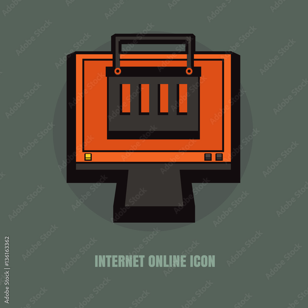 icon internet online design, vector illustration icon internet online design, vector illustration