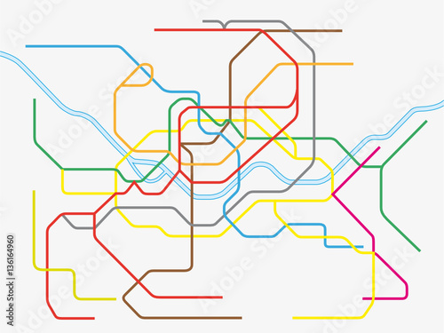 colorful seoul metropolitan subway map