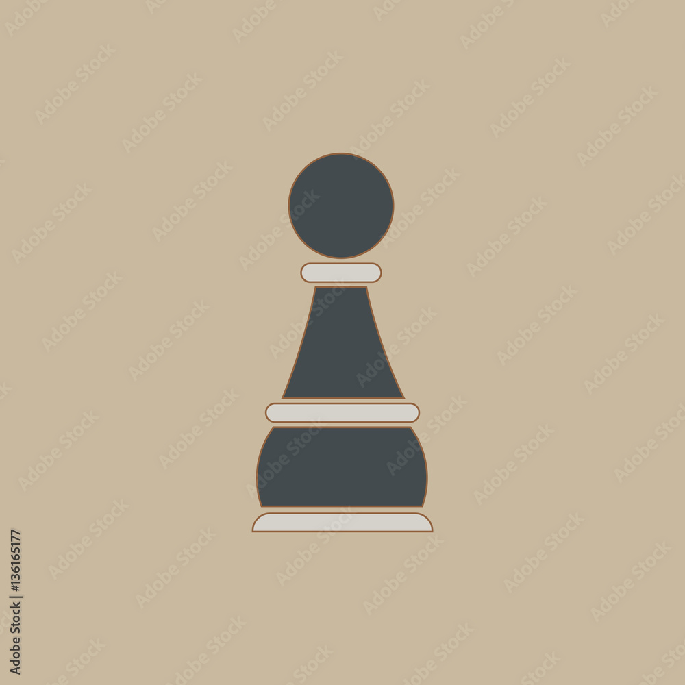 Vector illustration in flat style сhess Pawn Vector illustration in flat style сhess Pawn