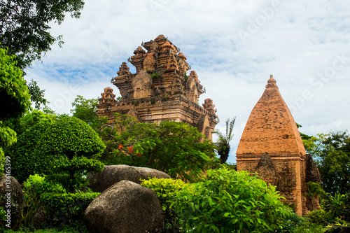 Brick cham towers Ponagar in Nha Trang, Vietnam photo